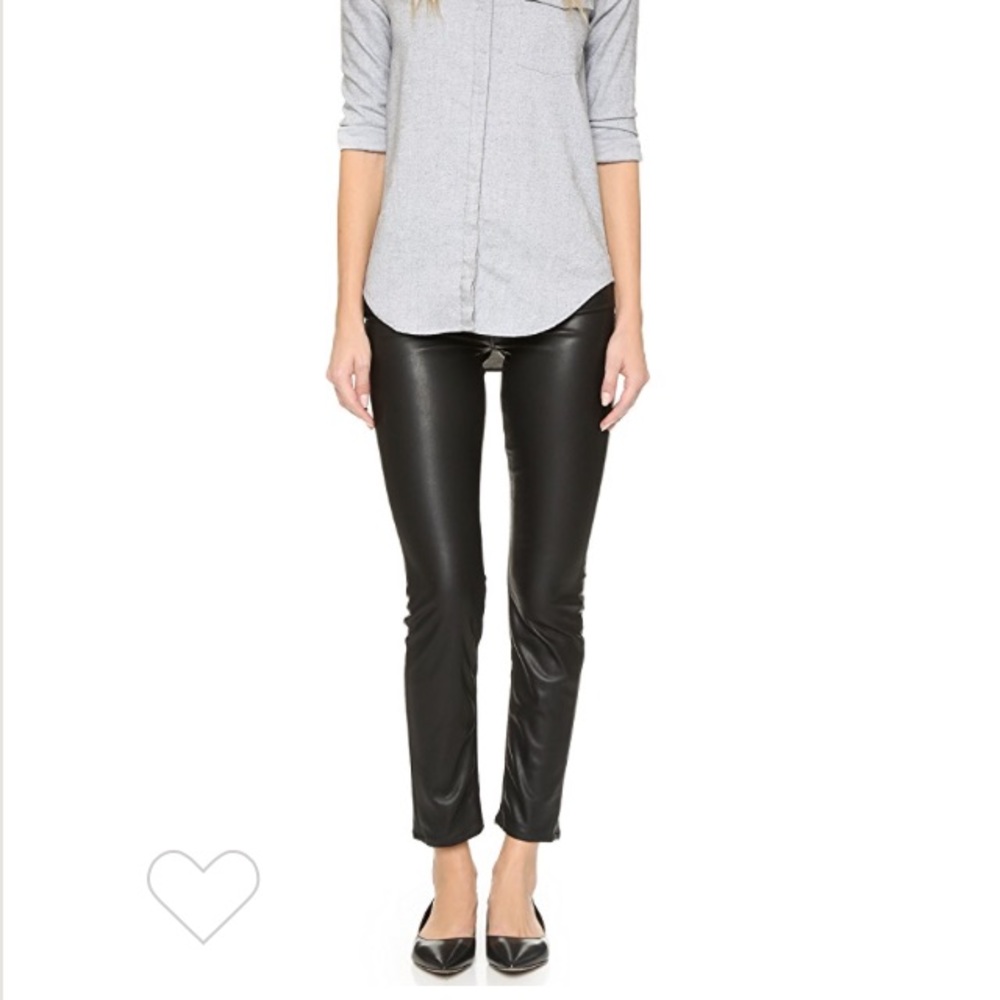 Mother denim the muse faux leather pants 26
